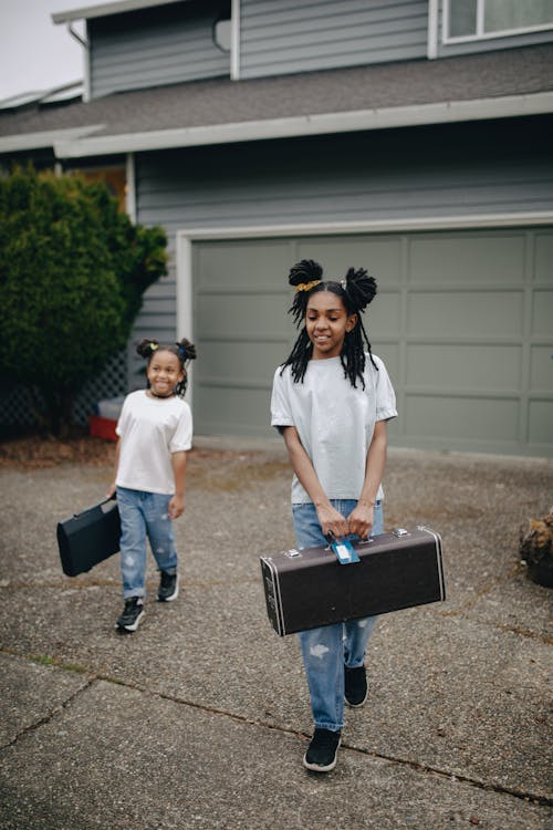 Kids Walking on the Street