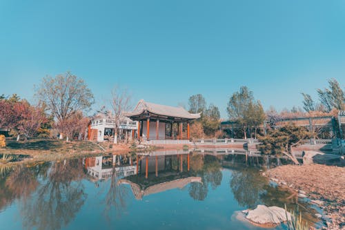 Traditional Houses Near the Lake