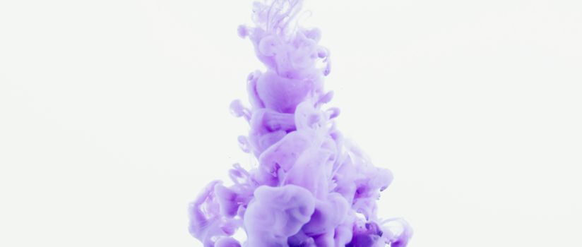 Photograph of Purple Ink with White Background