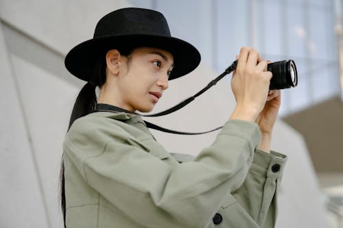 Imagine de stoc gratuită din aparat foto DSLR, coadă de cal, fedora hat