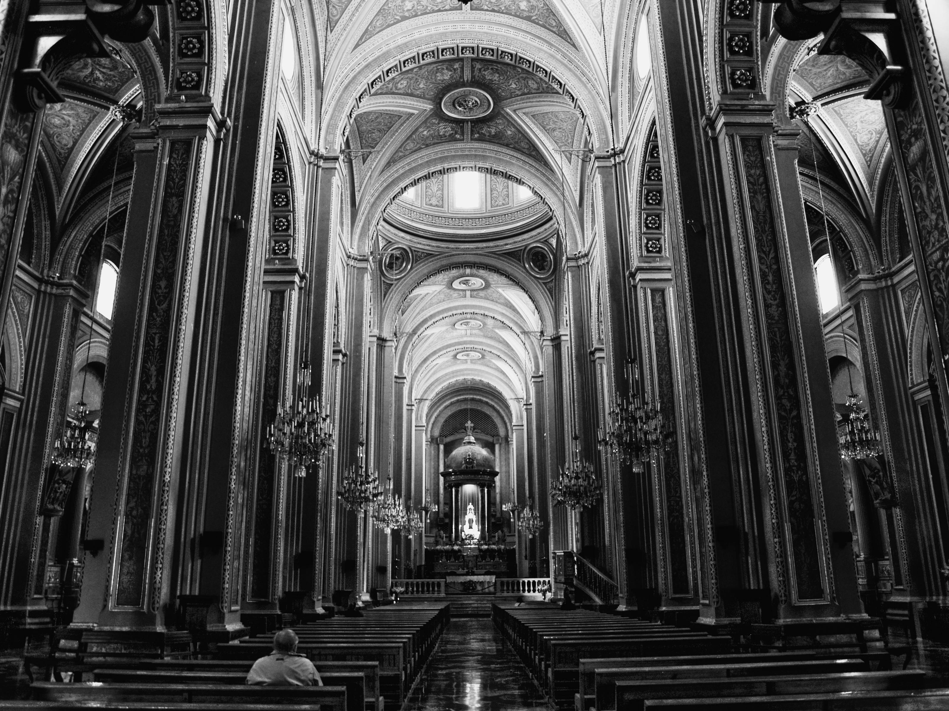 Free stock photo of black and white, cathedral, church