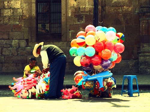 Základová fotografie zdarma na téma balóny, barevný, lidé