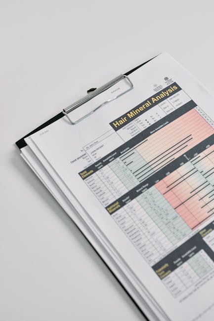 Clipboard with lab test results, illustrating COA safety panel checks.