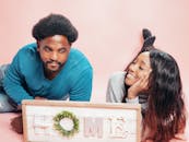 Man in Blue Long Sleeve Shirt Beside a Woman in Gray Sweater