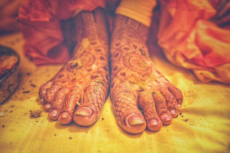 Feet With Henna Tattoo