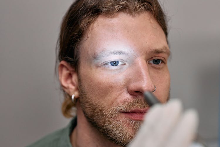 A Man Having An Eye Examination