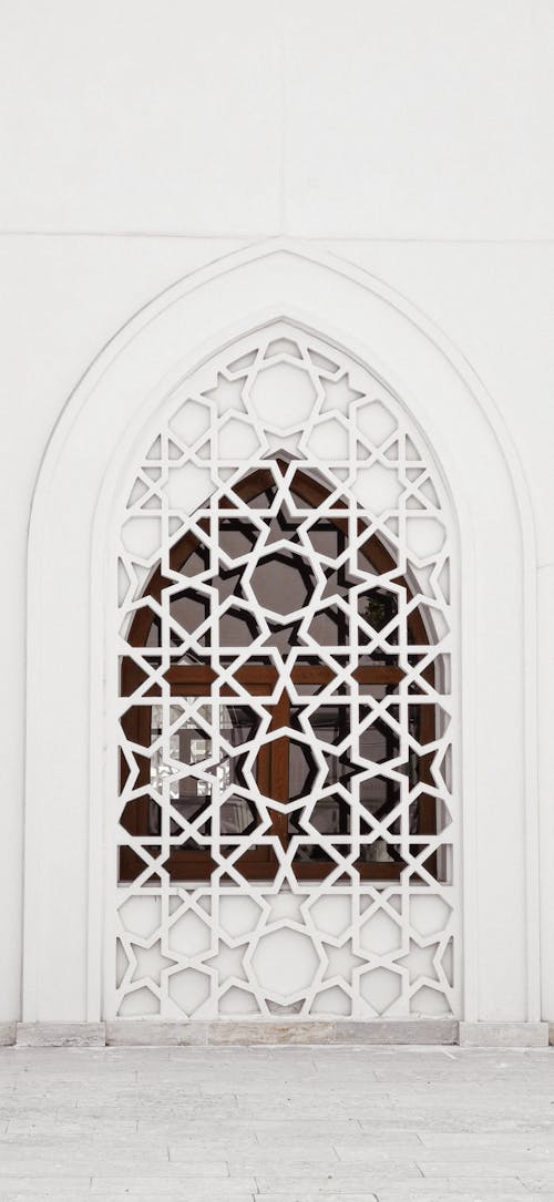 Arch Window with Shapes and Pattern Design