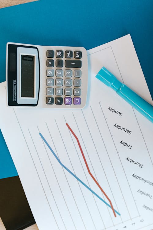 Gratis stockfoto met calculator, diagram, grafiek