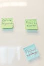 Sticky Notes on White Surface
