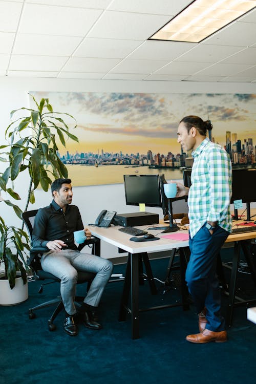 Free Men Having Coffee Break Stock Photo