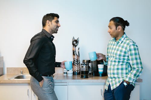 Men Having Coffee Break