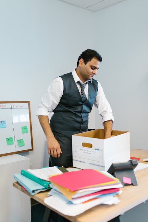 Man Packing Up his Things