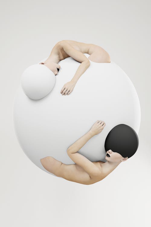 Ball Shaped Figurine with Women