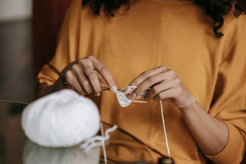Free A Person Crocheting  Stock Photo