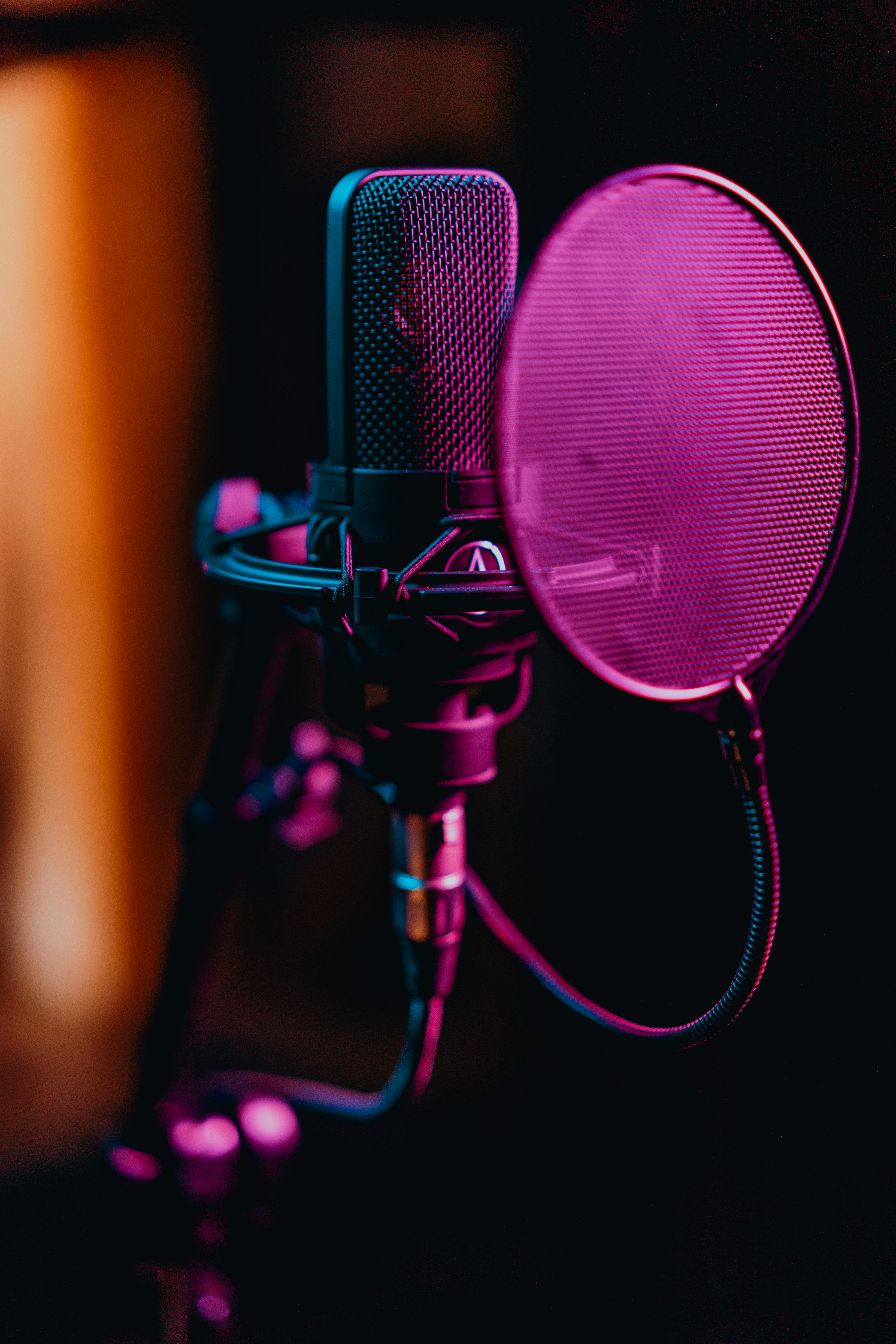 Microphone Wallpaper in dark background  Music wallpaper Music studio  room Dream music