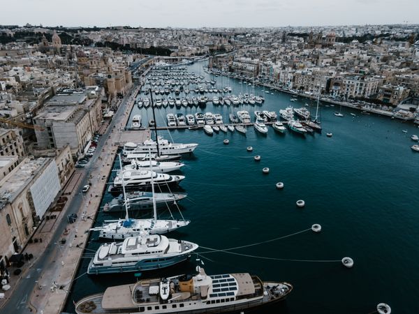 Il-Birgu marina Malta boats