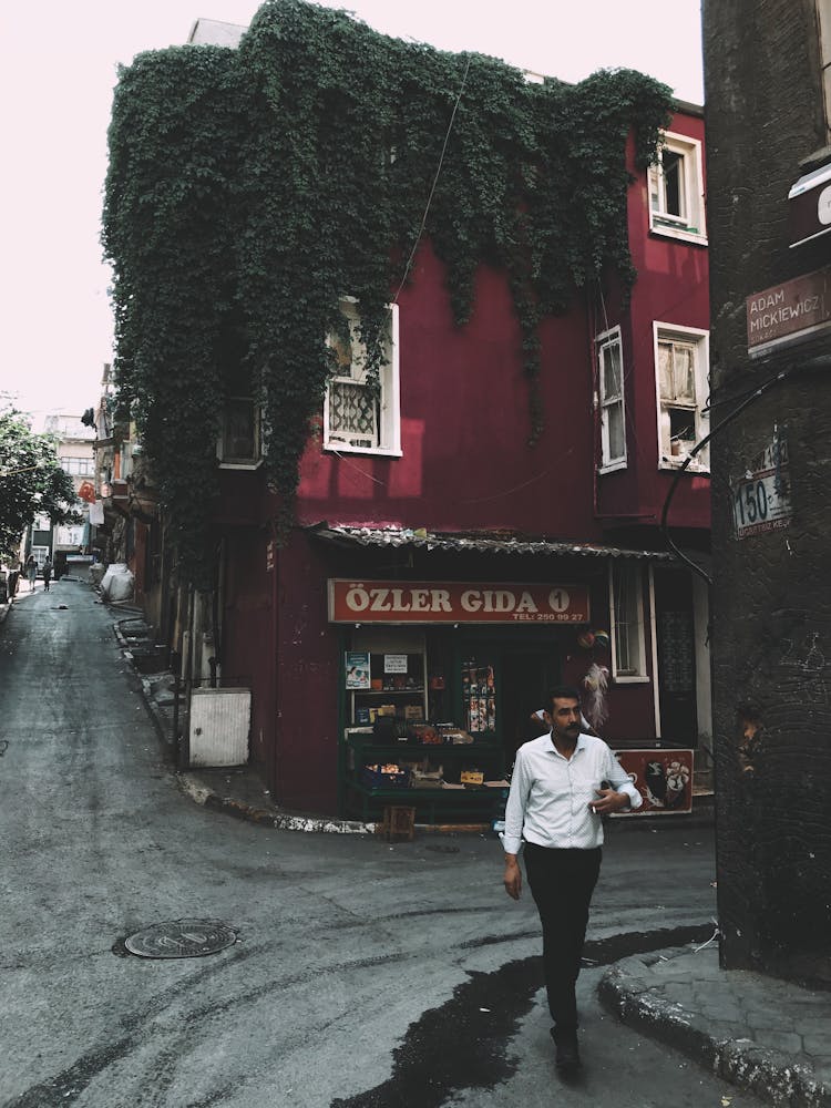 Indian Man Walking Near Building