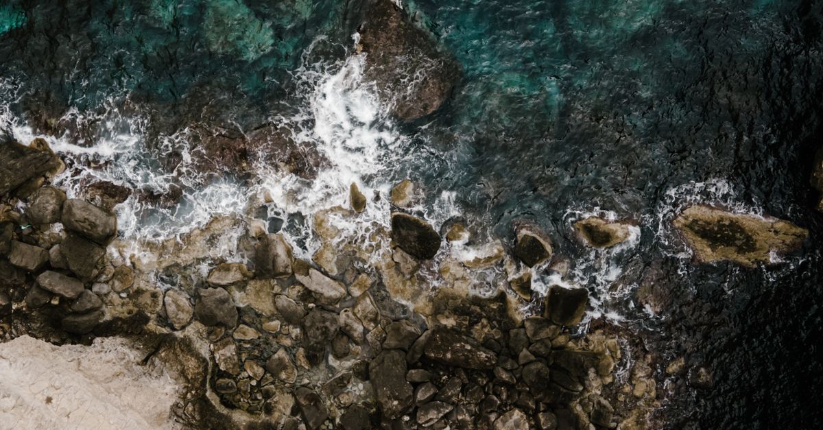Seascape Rocks Brown Brown Rocks on Seacoast · Free Stock Photo