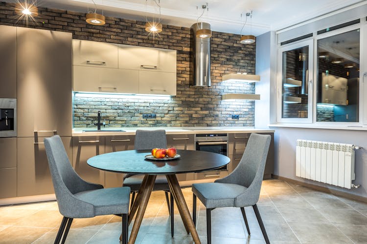 A Clean Kitchen And Dining Area