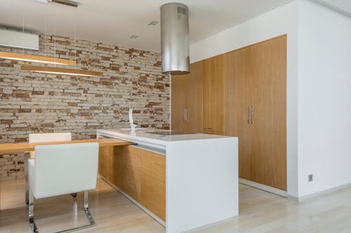 Foto profissional grátis de área da cozinha, balcão, de madeira