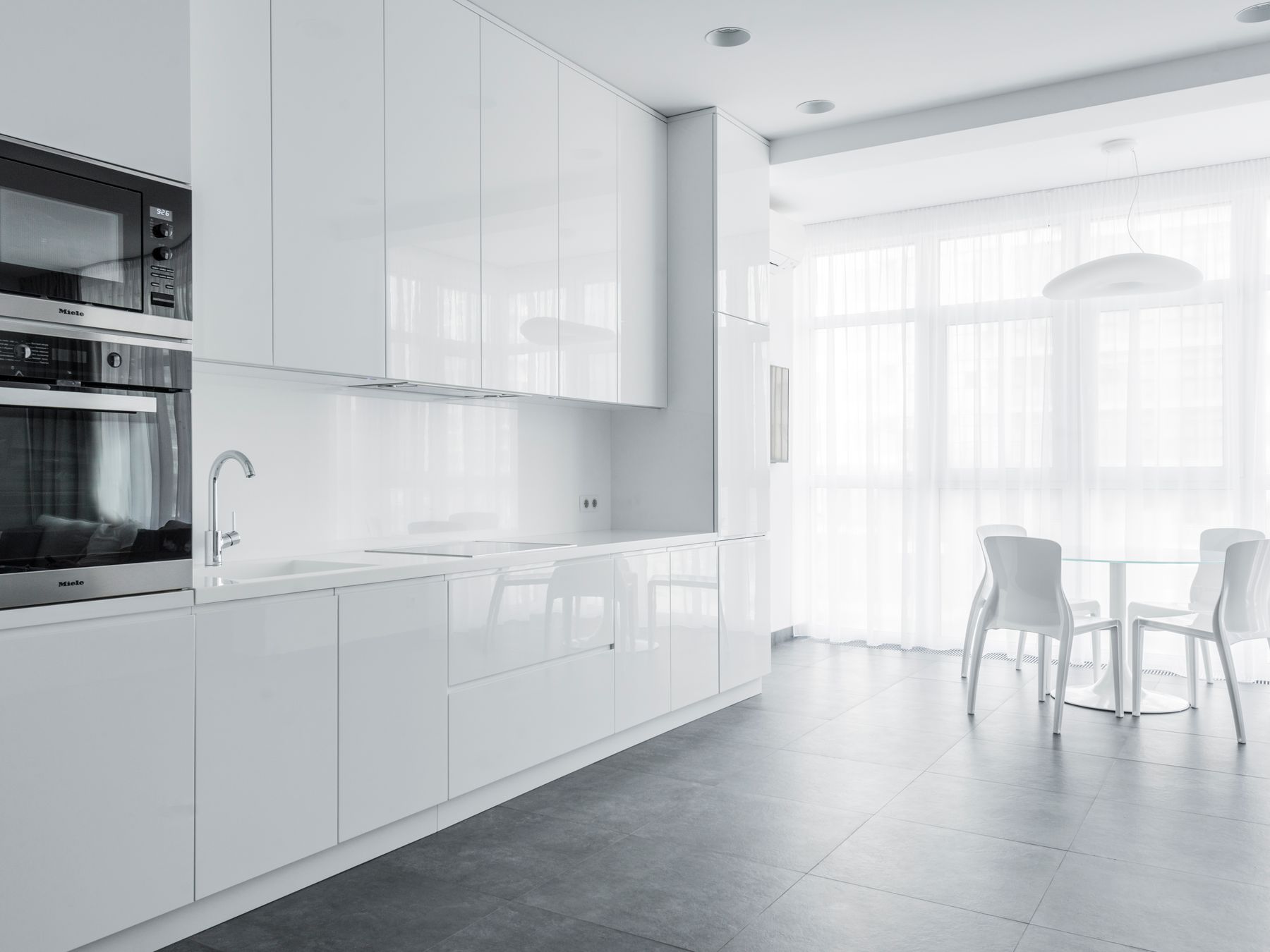 Kitchen Spraying in Tottenham Green — dust sheets down and the room fully protected