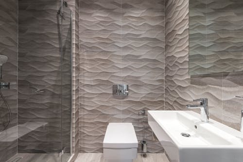 Photo of a Modern Bathroom with a Toilet and a Sink