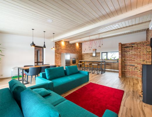 Spacious modern living room interior available for rent in Darbhanga