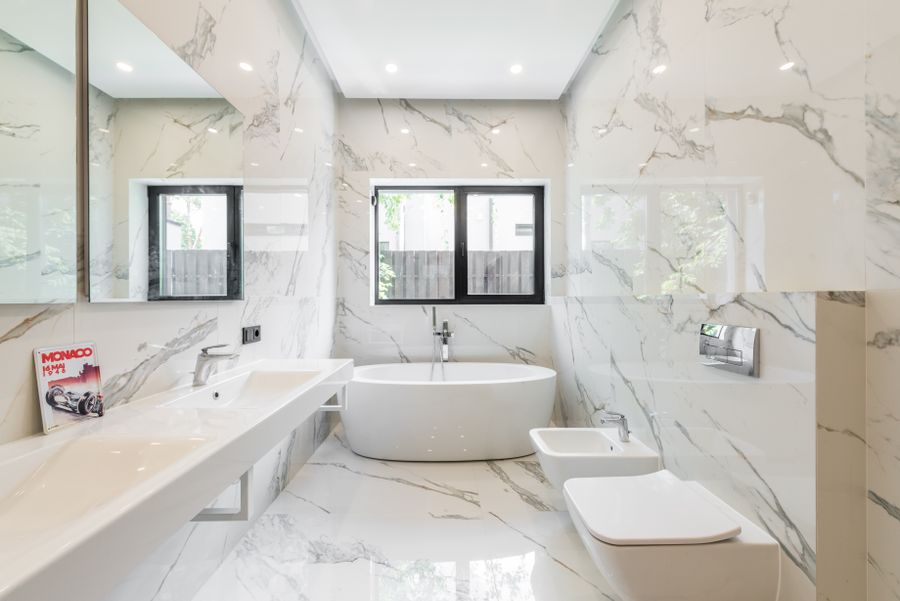 Carrara White Matte Porcelain Tile