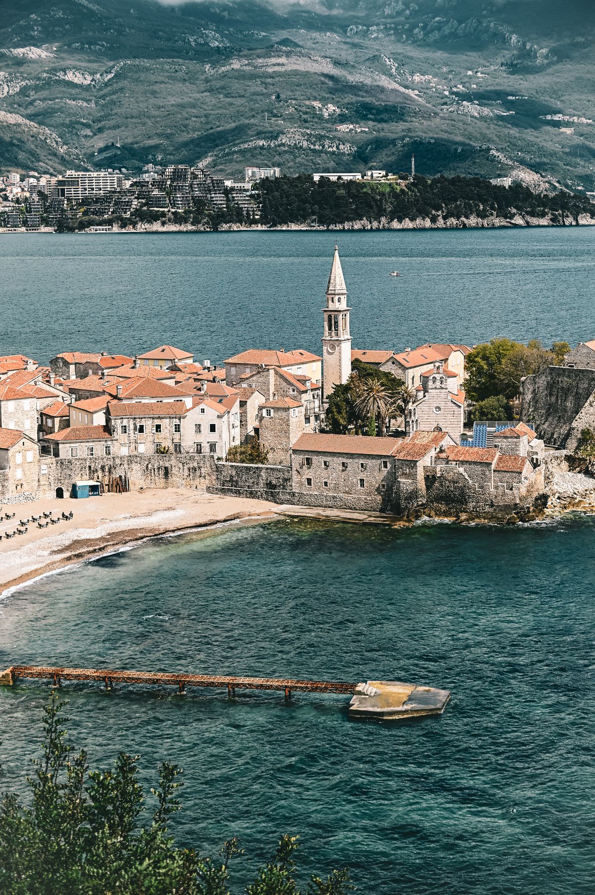 A seaside old town in Montenegro — the Venetian stone streets along the Adriatic