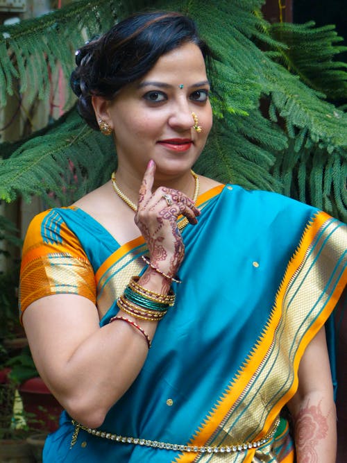 A Woman Wearing Saree