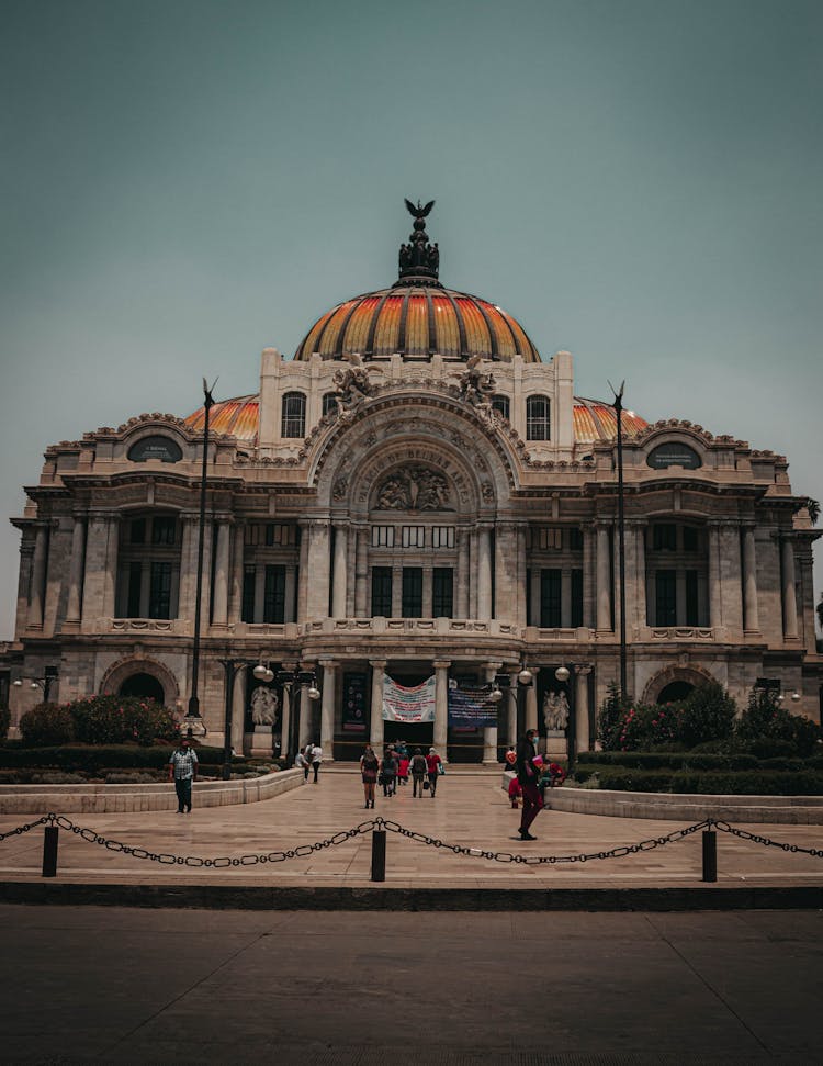 Facade Of Palacio De Bellas Artes Museum In Mexico City