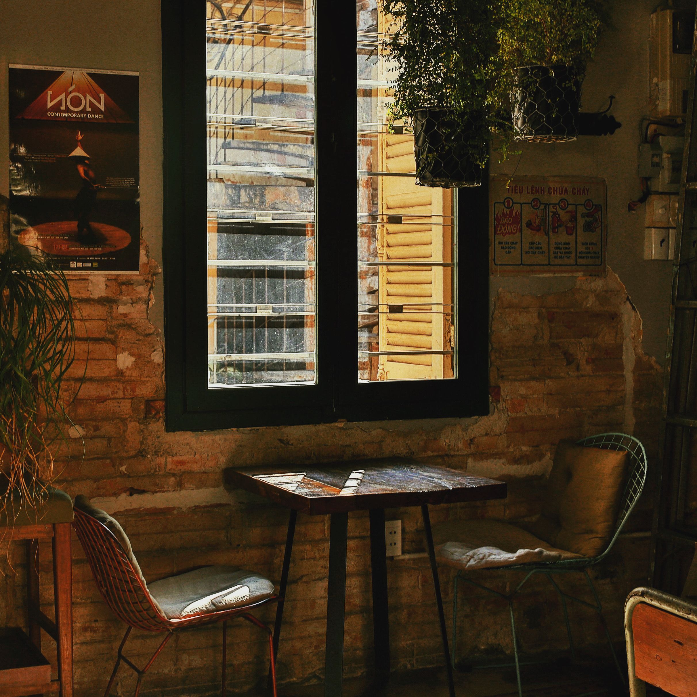 renovated industrial brick space with warm timber additions