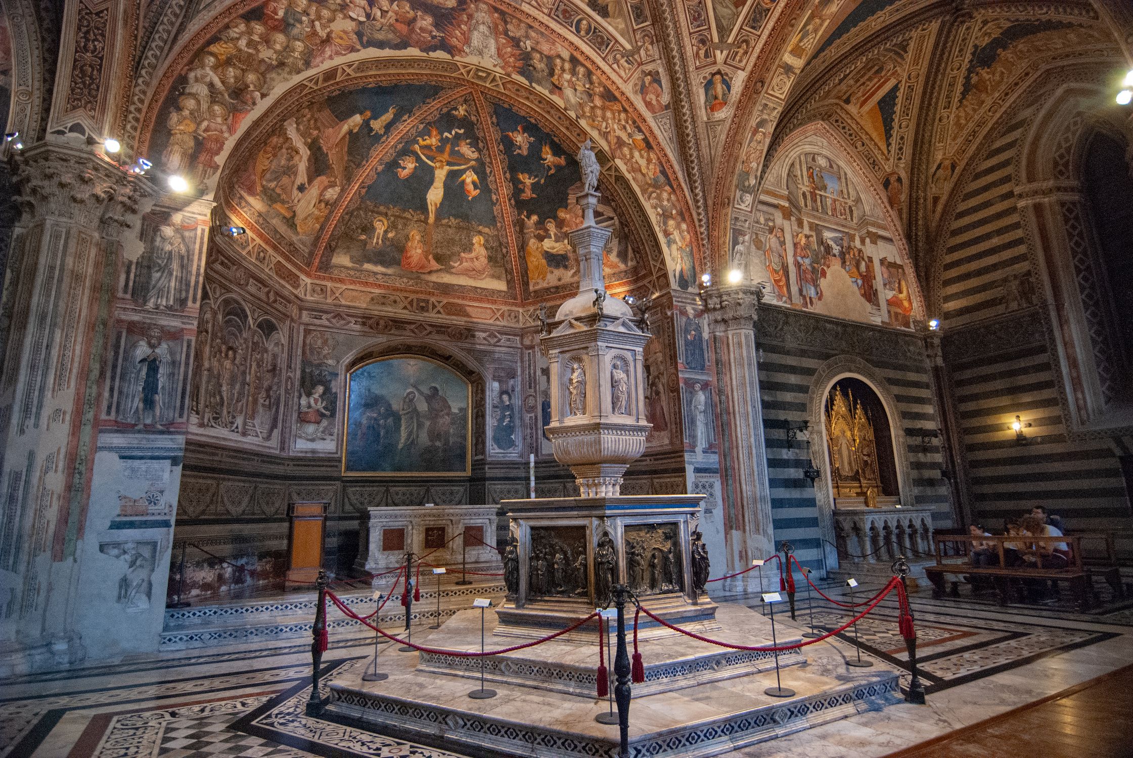 Ornamented Interior of Baptistery of San Giovanni in Siena · Free Stock ...