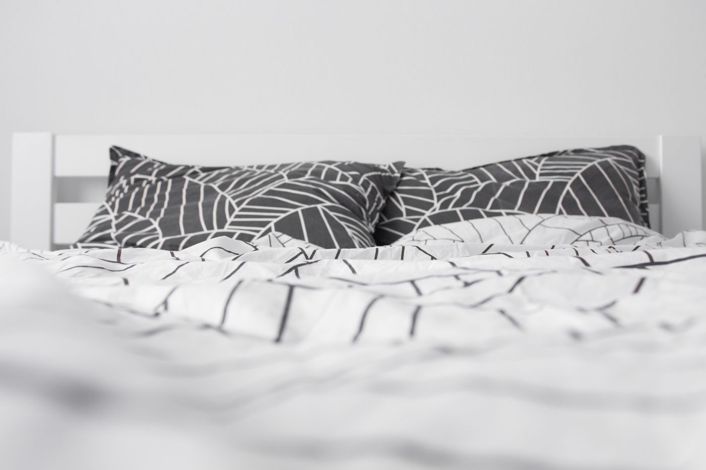 Black and white modern bedding