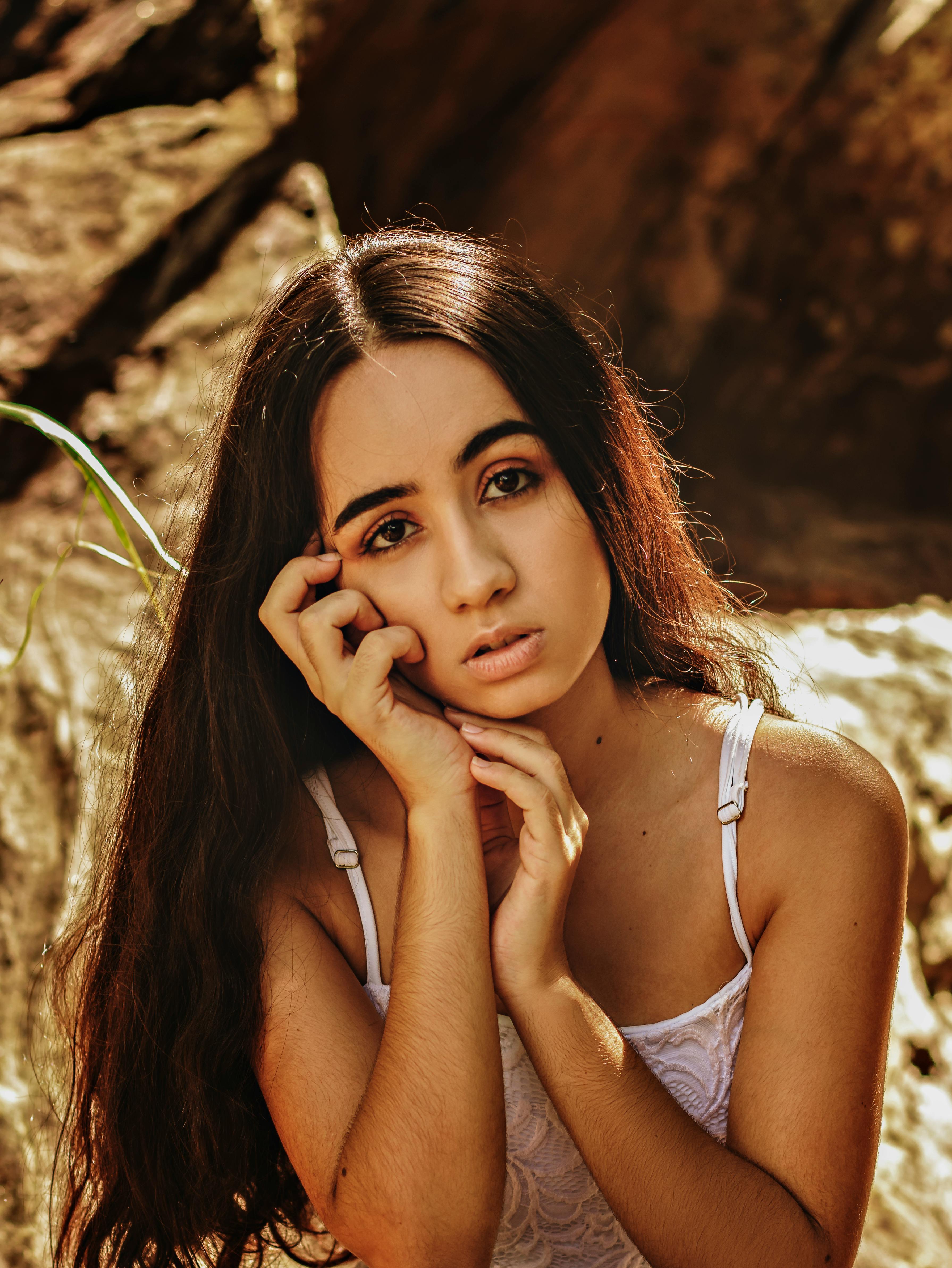 Portrait Of Thinking Woman · Free Stock Photo