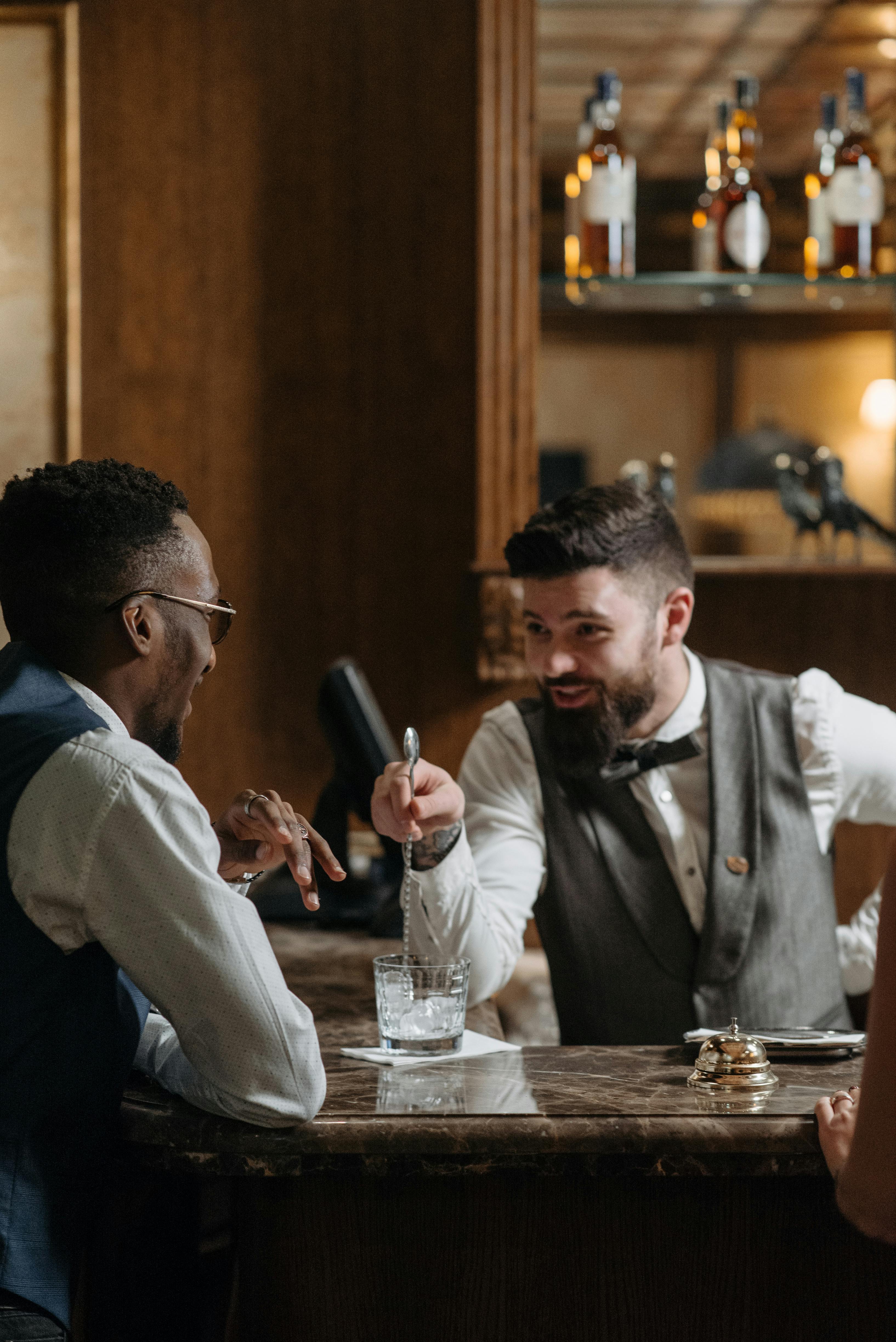 bartenders creating friendly vibe