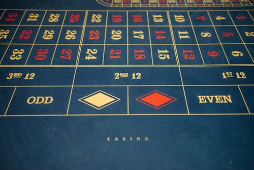 Free Table Numbers Slots in a Game of Roulette Stock Photo