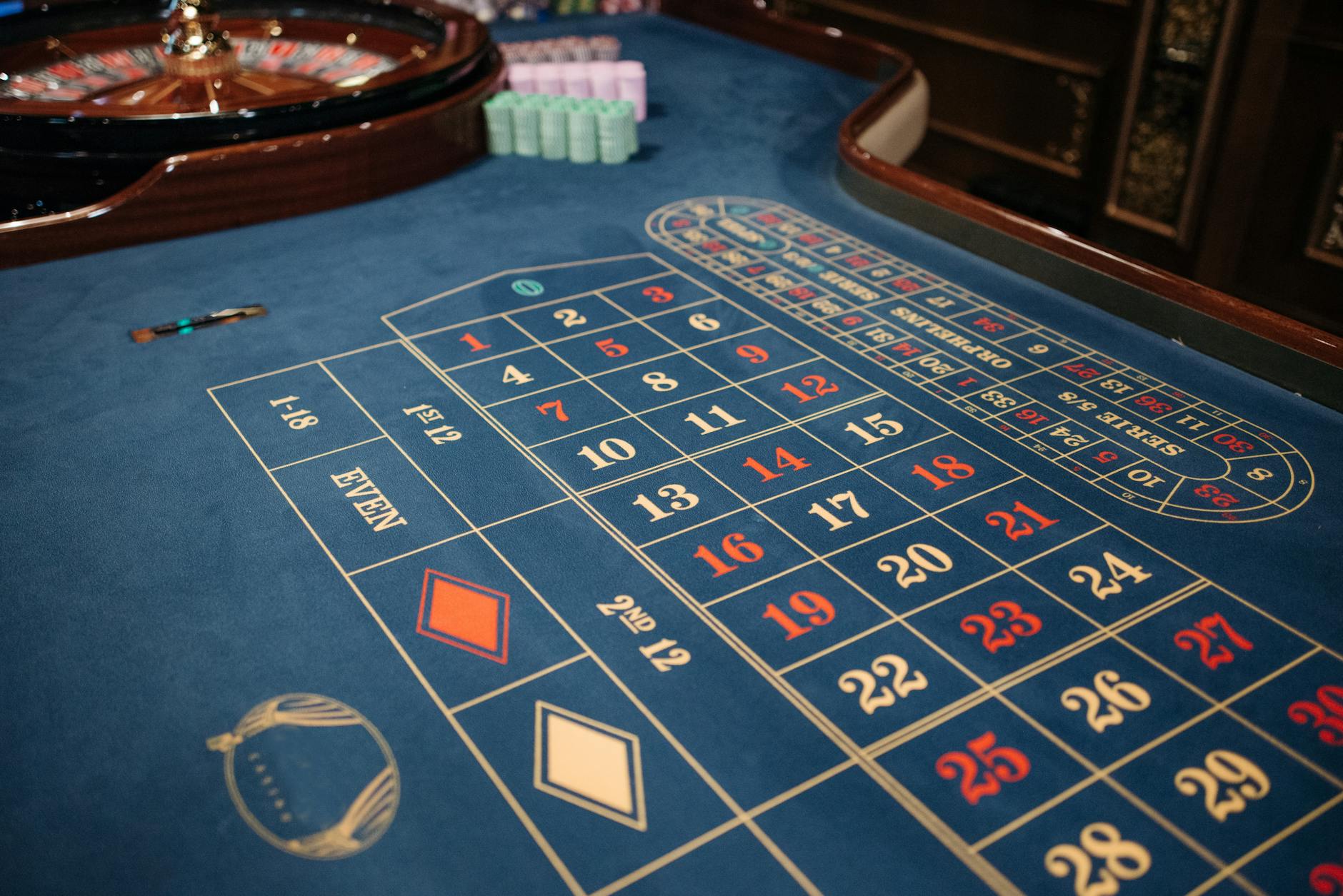 Table Numbers Slots in a Game of Roulette