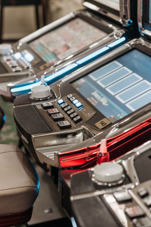 Slot machine close-up