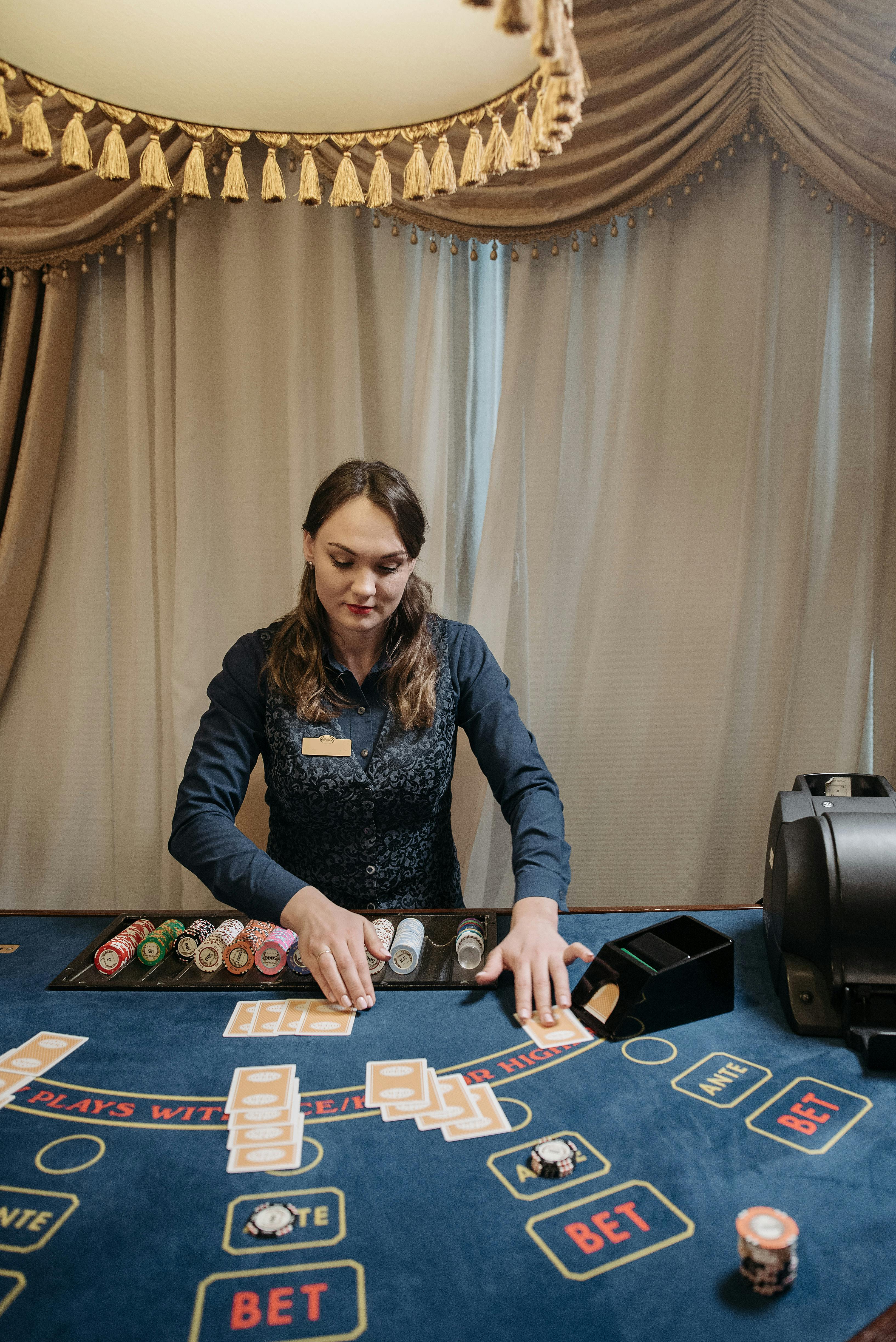 woman working at a casino