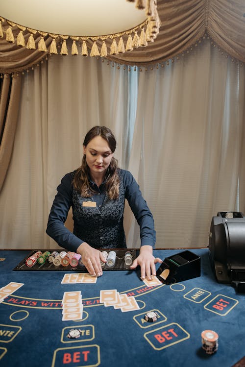 Woman Working at a Casino