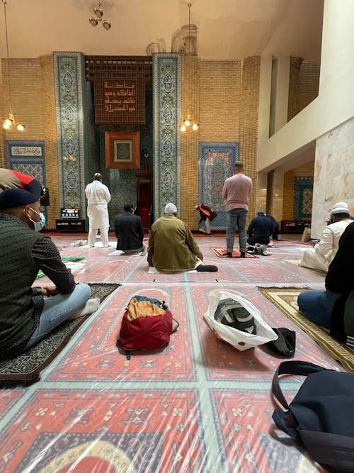 Muslim People Praying in a Mosque