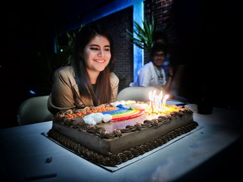 Free stock photo of birthday cake, candles, girl