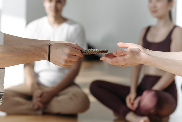 Group Of People During Meditation 