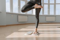 Legs of Person in Yoga Position