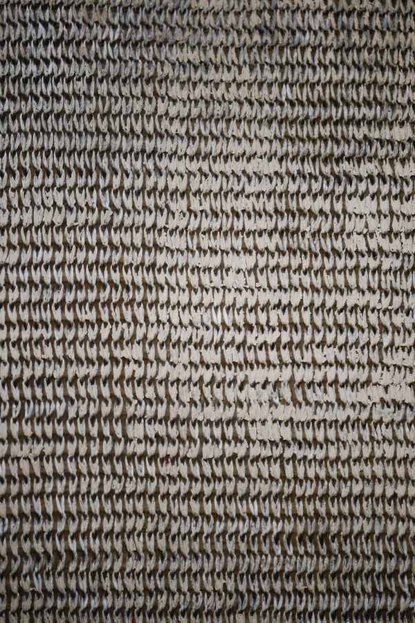Handmade rug showing detailed weave and pattern