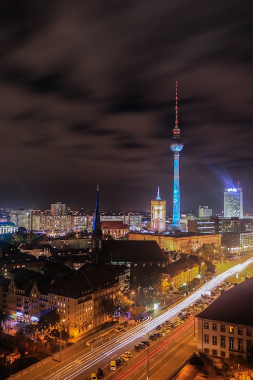 Kostenloses Stock Foto zu abend, berlin, berliner fernsehturm