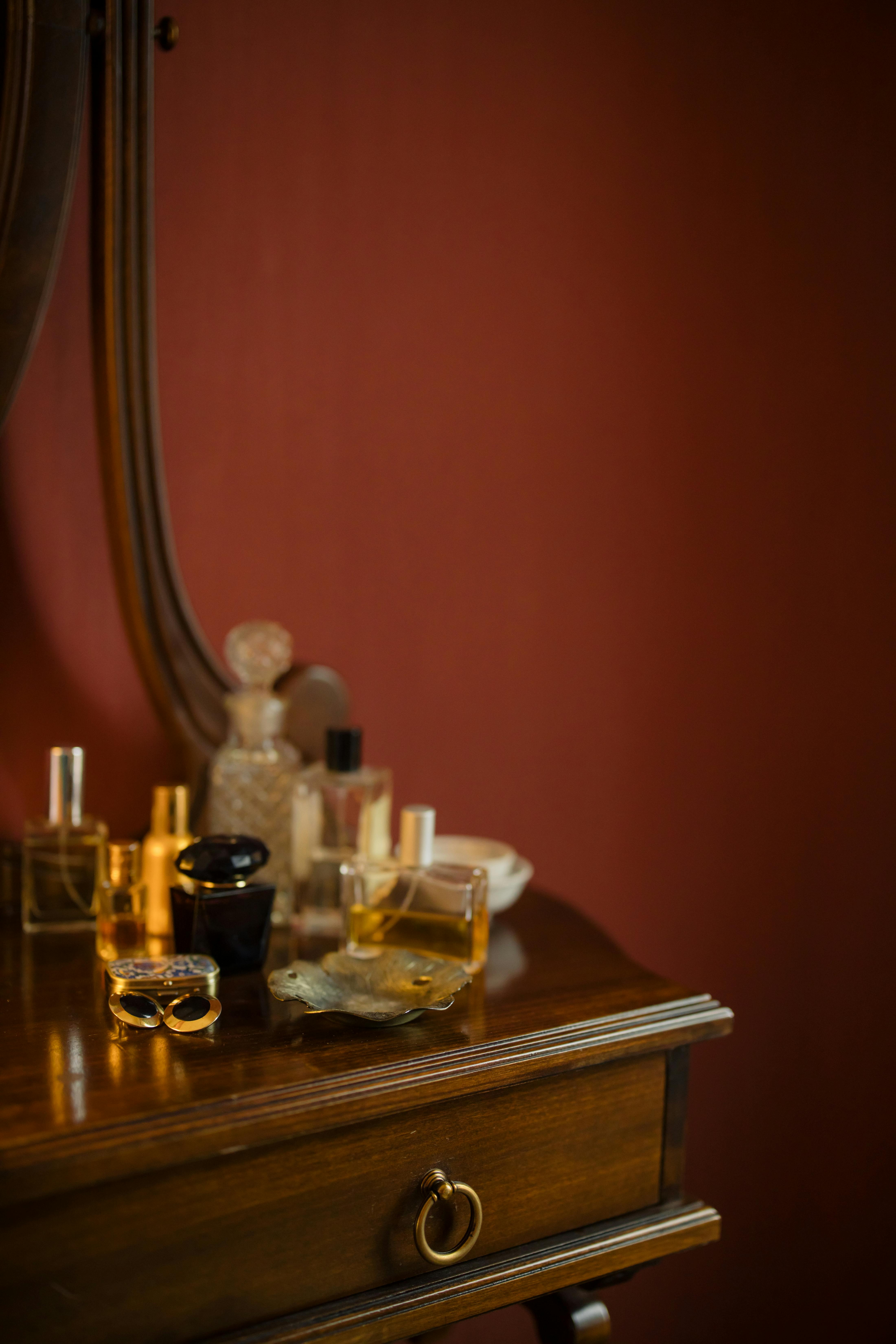 perfumes on the table