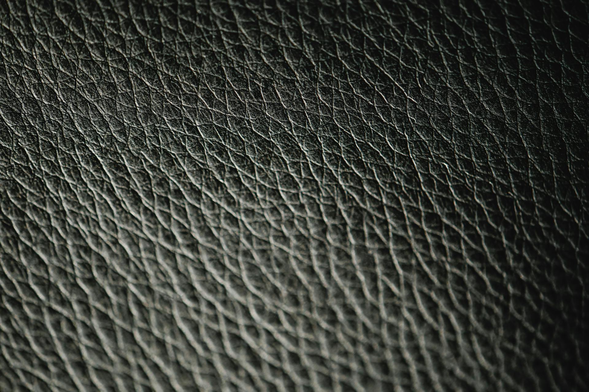 Macro Shot of a Black Leather Surface