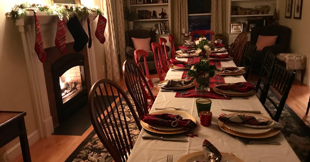 Free stock photo of christmas, dinner table, festive